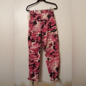 Pink camo cargo pants